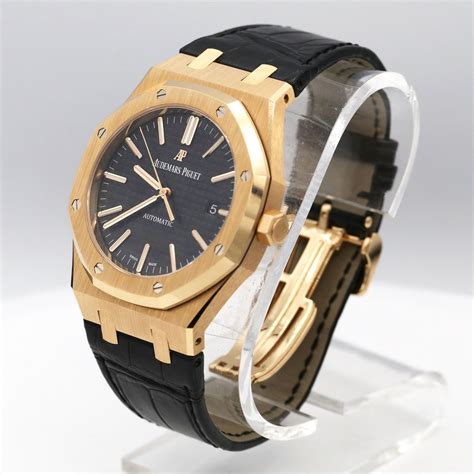 audemars piguet royal oak rose gold leather strap|audemars piguet replacement strap.